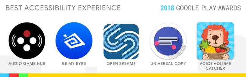 Best Accessibility Experience nomination at Google Play Awards